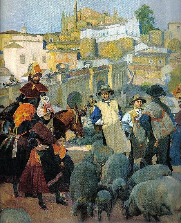 Cuadro el Mercado, Joaquín Sorolla