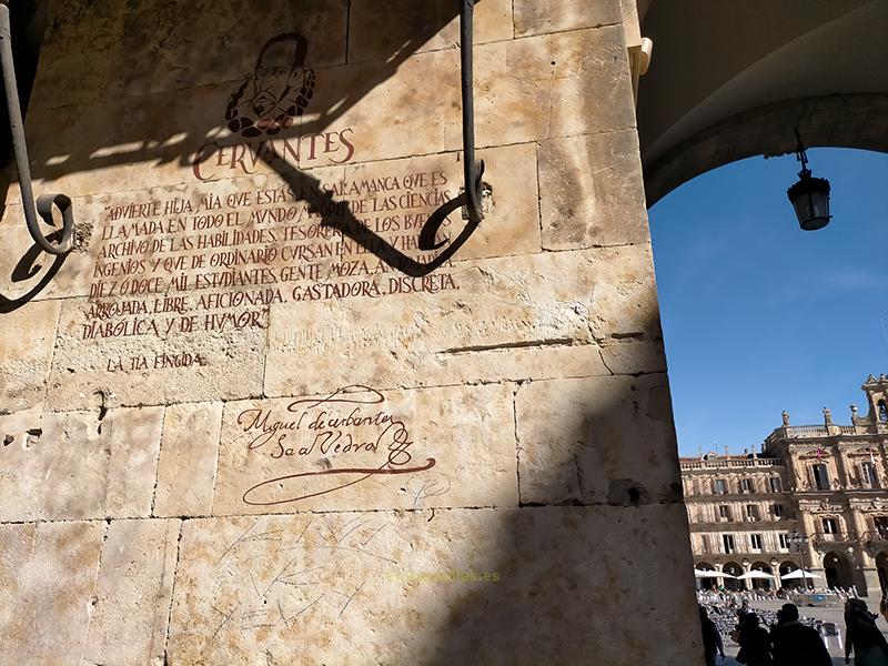 Homenaje a Miguel de Cervantes, Salamanca