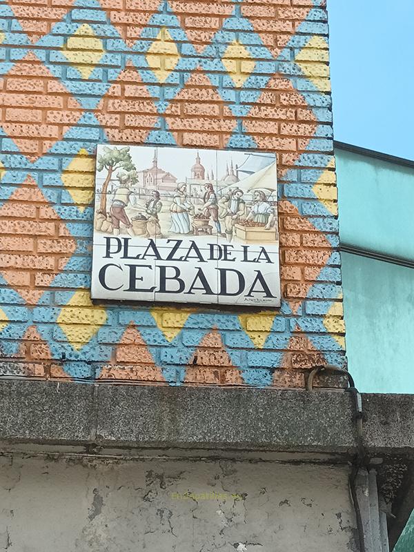 Placa plaza de la Cebada, Madrid