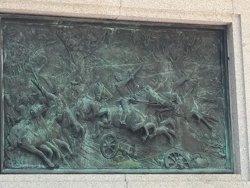 Relieve de la batalla de Bailén, Monumento a José San Martín, Parque del Oeste, Madrid