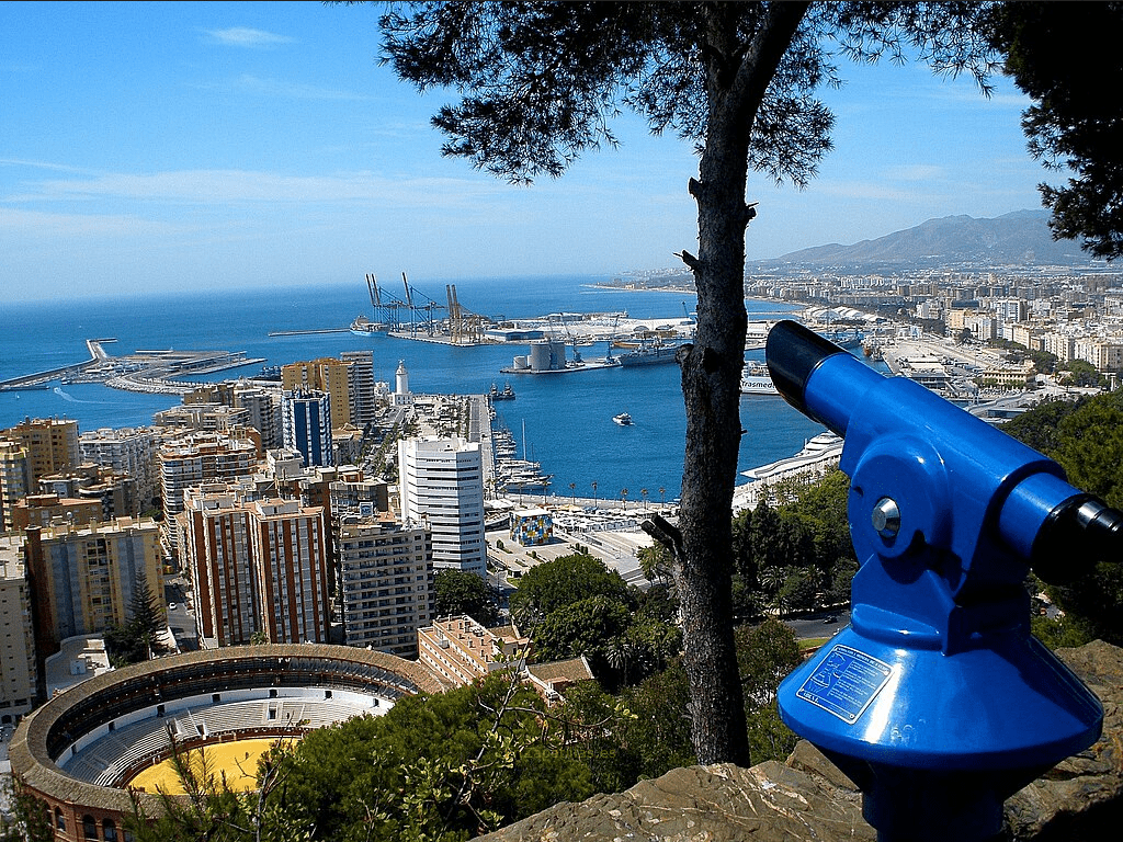 Vistas desde el parador de Málaga